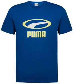 PUMA XTG Graphic Heren Tee Casual Merk-T-shirt Blauw Top 595663 73 - maat S