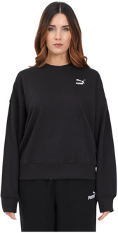 PUMA Zwarte Logo Sweater Puma , Black , Dames - L,M,S,Xs