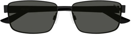 PUMA Zwarte vierkante zonnebril voor heren Puma , Black , Heren - 58 MM