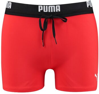 PUMA zwemboxer logo waistband rood - L