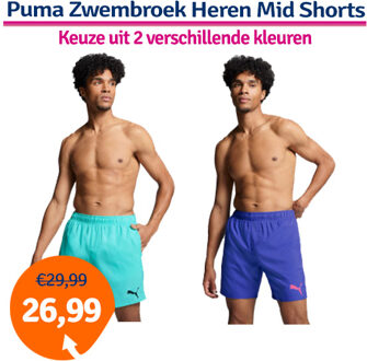 PUMA Zwembroek Heren Mid Shorts Benjamin Blue-XL