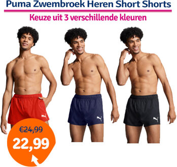 PUMA Zwembroek Heren Short Shorts Red-L Rood - L