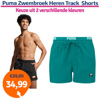 PUMA Zwembroek Heren Track Shorts Zwart-S