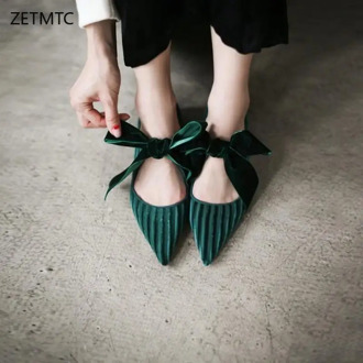 pumps shoes women rubber 2020 spring new fashion Square heel Low Mary Janes Slip-On Party Butterfly-knot velvet female shoes
