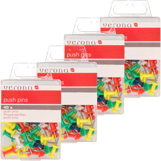 Punaises - 200x stuks - multi-kleur - voor prikbord/memobord