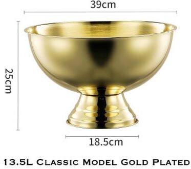 Punch Bowl Met Moose Hoofd Emmer Champagne 304 Roestvrij Staal Ijsemmer Classic goud