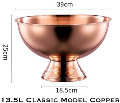 Punch Bowl Met Moose Hoofd Emmer Champagne 304 Roestvrij Staal Ijsemmer Classic koper