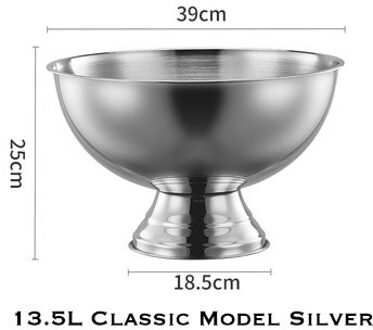 Punch Bowl Met Moose Hoofd Emmer Champagne 304 Roestvrij Staal Ijsemmer Classic zilver