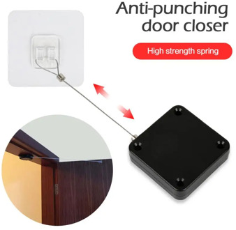 Punch-free Automatic Sensor Door Closer for All Doors 800g Pull Multifunctional Automatic Door Closer with Drawstring Wholesale