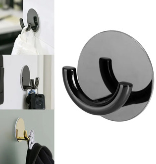 Punch Free Self Adhesive Hook Home Bathroom Easy Install Office Hanging Hook Lightweight Stainless Steel Clothes Wall Mounted