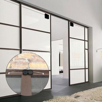 Punch-Gratis Automatische Sensor Deur Dichter, Automatische Deurdranger Voor Alle Deur zwart