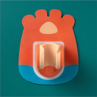 Punch-Gratis Badkamer Douchekop Houder Zelfklevende Wandmontage Douche Beugels Handheld Douchekop Vaste Ondersteuning Bad Gereedschap oranje