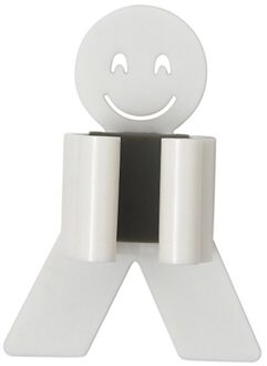 Punch Gratis Badkamer Mop Haken Bezem Houder Wandmontage Magazijnstelling Clip Muur Houder Badkamer Muur Bezem Mop Rack Douche ringen wit