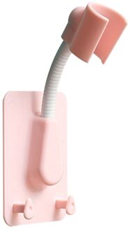 Punch-Gratis Douchekop Houder Universele 360 Graden Verstelbare Douche Rack Pasta-Type Douche Beugel Thuis Badkamer Accessoires Roze