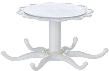 Punch-Gratis Draaien Opbergrek Muur Gemonteerde 360 Graden Draaien Opbergrek Bestek Organizer Kledingkast Houder Keuken Accessoires wit