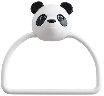Punch-Gratis Handdoekenrek Badkamer Cool Handdoekenrek Nail-Gratis Cartoon Leuke Kinderen Handdoek Opknoping Badkamer Opbergrek panda