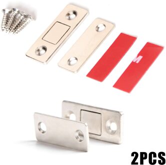 Punch-Gratis Magnetische Deurdranger Kastdeur Magneten Ultra Dunne Voor Keuken Kast Garderobe Kast FBS889 2stk