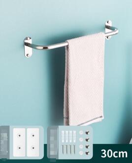 Punch-Gratis Naadloze Eenvoudige Moderne Stijl Dragende Sterke Rvs Dikke Kleerhanger Badkamer Handdoek Rack g8286 A1