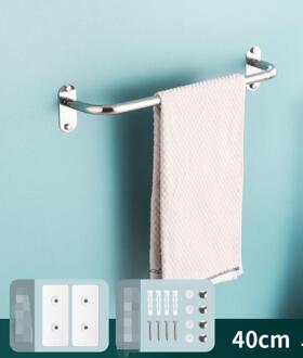 Punch-Gratis Naadloze Eenvoudige Moderne Stijl Dragende Sterke Rvs Dikke Kleerhanger Badkamer Handdoek Rack g8286 B1