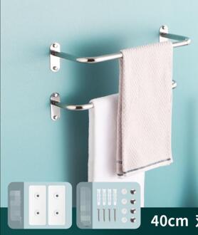 Punch-Gratis Naadloze Eenvoudige Moderne Stijl Dragende Sterke Rvs Dikke Kleerhanger Badkamer Handdoek Rack g8286 B2