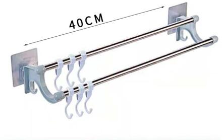 Punch-Gratis Naadloze Moderne Minimalistische Creatieve Dragende Kleding En Artikelen Hanger Badkamer Plank Antislip Handdoek bar G8401 2