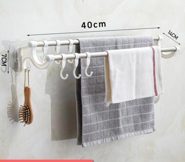 Punch-Gratis Naadloze Moderne Minimalistische Creatieve Dragende Kleding En Artikelen Hanger Badkamer Plank Antislip Handdoek bar G8401 3