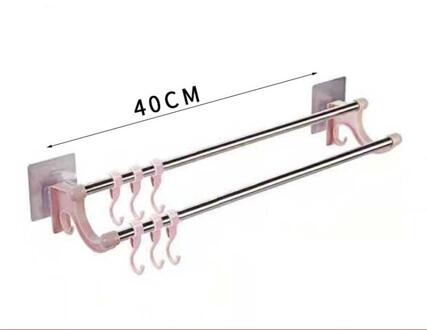 Punch-Gratis Naadloze Moderne Minimalistische Creatieve Dragende Kleding En Artikelen Hanger Badkamer Plank Antislip Handdoek bar G8401