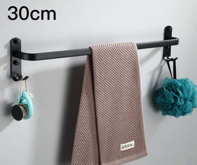 Punch-Gratis Naadloze Zwart Handdoekenrek Badkamer Drie-Layer Handdoek Bar Badkamer Single-Layer Handdoek Bar handdoek Opknoping G8095 A1