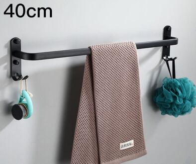 Punch-Gratis Naadloze Zwart Handdoekenrek Badkamer Drie-Layer Handdoek Bar Badkamer Single-Layer Handdoek Bar handdoek Opknoping G8095 B1