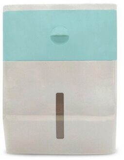 Punch-Gratis Toiletrolhouder Plank Tissue Doos Waterdichte Badkamer Opbergdoos Blauw