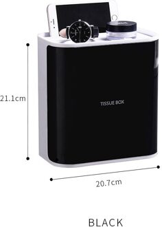 Punch-Gratis Waterdichte Wall Mount Toiletrolhouder Opslag Tissue Doos Rek Badkamer Toiletpapier Buis Opslag doos donker grijs