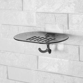 Punch-gratis Zeep Case Zeep Gerechten Afvoer Houder Zeepkist Lade Badkamer Accessoires Wall Mounted Opknoping Opslag Rack Plank Grijs