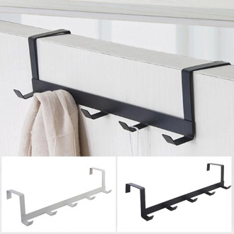 Punching Free Door Hook Rack Cloths Towel Hanger Door Key Hanging Hook Bracket Bathroom Kitchen Cabinet Storage Holder Hook