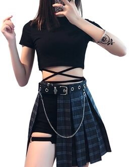 Punk Hip-Hop Trendy lederen Riemen Taille Keten Mannelijke Broek Ketting Mannen vrouwen Jeans Zilveren Metalen Kleding Accessoires