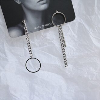 Punk Minimalistische Metalen Ketting Oorbellen Geometrische Asymmetrische Retro Ronde Oorbellen Voor Vrouwen Mode Oor Sieraden Beste Cadeaus stijl 4