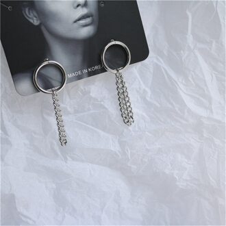 Punk Minimalistische Metalen Ketting Oorbellen Geometrische Asymmetrische Retro Ronde Oorbellen Voor Vrouwen Mode Oor Sieraden Beste Cadeaus stijl 5