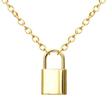 Punk Multi-layer Lock Ketting Hanger Ketting Voor Vrouwen Vintage Gouden Hart Chunky Ketting Choker Kettingen Trend Sieraden CS573851