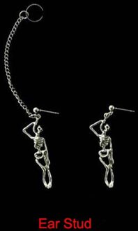 Punk Oor Clip Op Oorbellen Voor Vrouwen Geen Piercing Retro Skelet Schedel Oorbel Persoonlijkheid Hip Hop Rock Sieraden Accessoires Unisex oor Stud