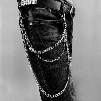 Punk Sleutelhanger Broek Jeans Mannen Mode-sieraden Riemen Accessoires