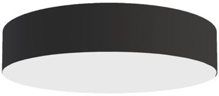 Punnett Plafondlamp, 2x E27, Metaal/glas, Zwart Mat, D.30cm