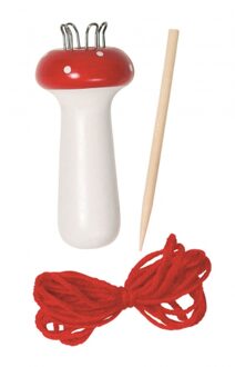 Punniken set/punnikset - 3x - met naald en wol - paddenstoel - knutselen - creativiteit