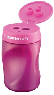 Puntenslijper STABILO Easy 4502 3 in 1 rechtshandig roze Blauw