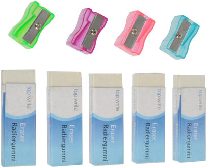 Puntenslijpers en gummen set 9 delig Multi