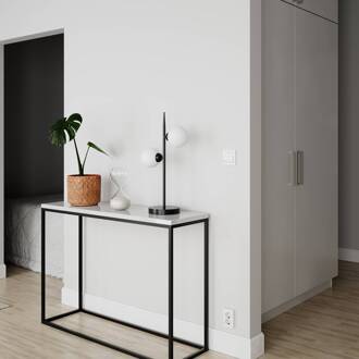 Punto tafellamp, 2-lamps zwart, wit