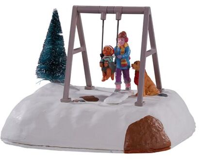 'Puppy Gets A Swing Ride' - Figuur met animatie Multicolor