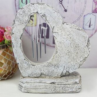 Puppy Grafsteen Huisdier Gedenkteken Stenen Tuin Huisdier Monument Met Fotolijst Hartvormige Wind Chime Voor Voor Verlies Van huisdier