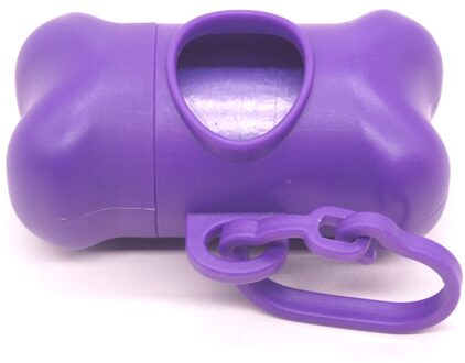 Puppy Hond Kak Scooper Zakken Dispenser Vuilniszak Set Kak Collector Houder Draagbare Huisdier Hond Pooper Scooper Huisdieren Levert Gereedschap paars