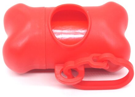 Puppy Hond Kak Scooper Zakken Dispenser Vuilniszak Set Kak Collector Houder Draagbare Huisdier Hond Pooper Scooper Huisdieren Levert Gereedschap rood