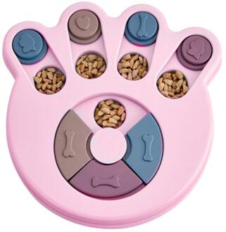 Puppy Treat Dispenser Hond Speelgoed Hond Voedsel Puzzel Speelgoed Kom Puppy Feeder Huisdier Producten Levert Accessoires Zabawki Dla Kota Y1 roze