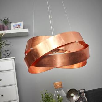 Pura hanglamp in koper, 60cm, 8x G9